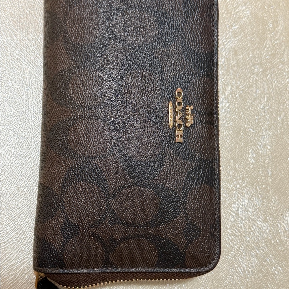 Coach Dark Brown Signature Wallet